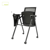 Chaise de conférence moderne en maille légère avec accoudoir pour la maison, le bureau, l'école, l'hôpital et le salon.