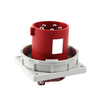 Prise industrielle fixe inversée IP67 3, 4 ou 5 broches 220V/415V 63A, prise femelle industrielle à montage sur panneau 3P/4P/5P