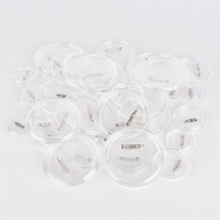 En Stock: Botones Transparentes Redondos para Pin, Reemplazables, para Imágenes, Material para Hacer Pines Personalizados