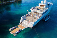 Plateforme de Ski flottante en forme de U, pont gonflable, pour bateau, ponton, point de goutte d'eau