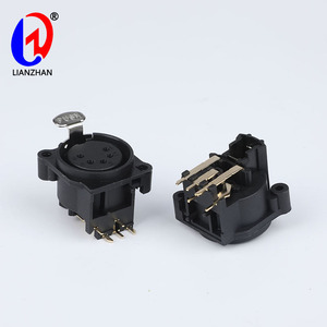 Âm thanh XLR Nữ kết nối <span class=keywords><strong>5</strong></span>-Pin XLR ổ cắm PCB board Chassis núi kết nối - Product Image 3