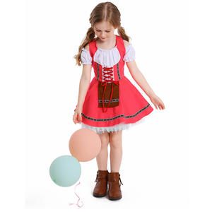 Filles Bavaroises Bière Cosplay Dirndl Robe Enfants TV & Film Uniformes & Costumes pour Oktoberfest - Product Image 4