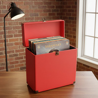 Boîte de rangement pour disques vinyles, étui pour tourne-disque, boîte de présentation pour collection d'albums LP, organiseur pouvant contenir plus de 30 disques de 7/10/12 pouces