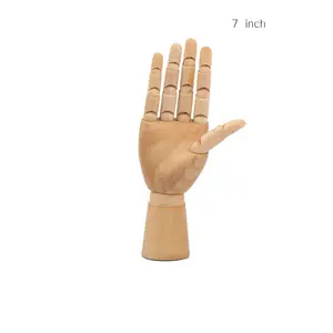 Hot Sale 7 inch wood artist manikin Kids Right Hand Model for Art Drawing and Desktop Decoration