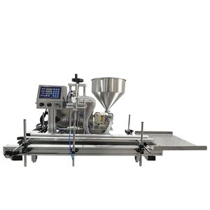 Machine de remplissage automatique à pompe rotative pour boissons alcoolisées, jus, eau minérale, brillant à lèvres, laque pour cheveux, sauces sur convoyeur - Product Image 1