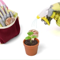 Juego de Herramientas de Jardín de Madera para Niños, Juego de Imitación de Cultivo, Juego Educativo de Madera para Niños al Aire Libre