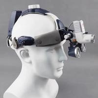 Buffalo Electric Dental Binocular Loupes 4.0X Magnification LED Headlight Dual Battery Metal Frame Surgical Loupe Dentist Clinic
