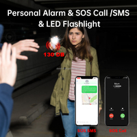 Alarm Keamanan Pribadi Isi Ulang 130db SOS dengan Gantungan Kunci Produsen OEMODM Pertahanan Diri Panggilan Darurat GPS Wanita Anak Lansia