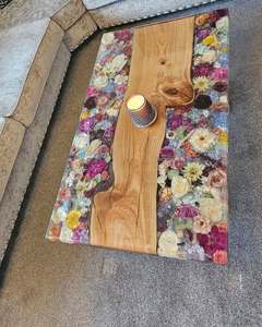 Trang Trại Dễ Dàng Lắp Ráp Thủ Công Bảng Nhà Ăn Uống Chất Lượng Cao Chuyển Đổi Hình Dạng Hình Bầu Dục Sâu Đúc Epoxy Nhựa Gỗ Hàng Đầu - Product Image 3