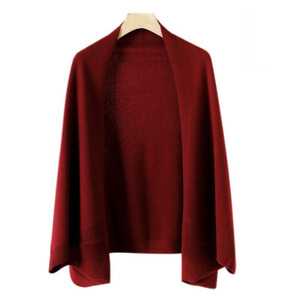 Chal de Cachemira Tejido con Mangas Murciélago para Mujer, Suave y Cálido, con Frente Abierto, Bufanda Envolvente para Otoño Invierno, Uso Diario y Fiestas - Product Image 4