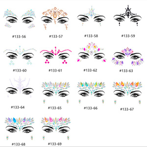 Festival fête visage bijou <span class=keywords><strong>tatouage</strong></span> larmes Strass arc-en-ciel strass corps temporaire cristal breloques pierres pour femme décoration - Product Image 4