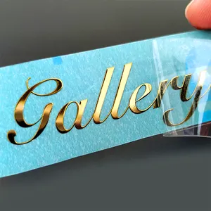 Factory customized metal label ,metal letter logo label , adhesive nickel metal label for private logo products