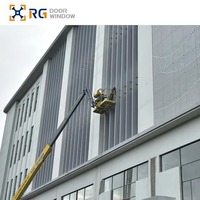 Parasol architectural persiennes en aluminium fixes usine professionnelle immeuble de bureaux décoration murale extérieure persiennes