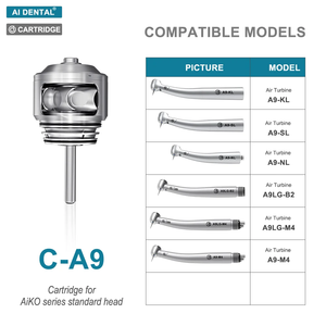 Serie AiKO <span class=keywords><strong>Dental</strong></span> ad alta velocità cartuccia rotori per turbina ad aria Handpiece odontoiatria accessori di ricambio 1 pz - Product Image 2