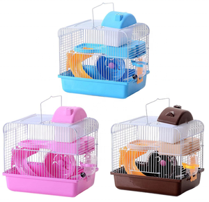 Habitat de plateau en plastique en métal Portable de haute qualité pour petits animaux maison de fermeture à bouton pour Hamsters gerbilles Chinchillas - Product Image 2
