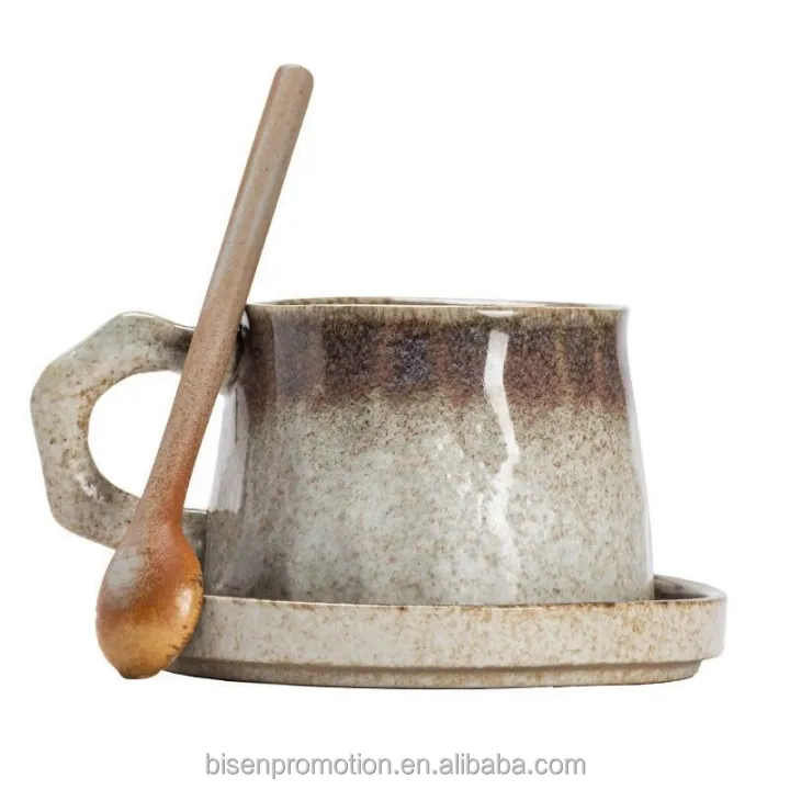 Tasse en céramique nordique tasse à café commerciale avec poignée couple tasses faire des cadeaux tasse à café de bureau avec couvercle