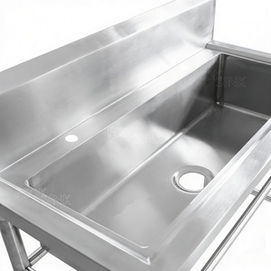 業務用シンク キッチンワークステーション 1/1.2メートル 304ステンレス製 キッチンシンク レストラン用 イノックスシンク 手洗いシンク - Product Image 3