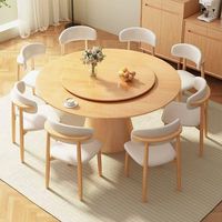 Multifunktionaler Klappbarer Massivholz-Esstisch Ausziehbarer Großer Tisch für Zuhause und Restaurant