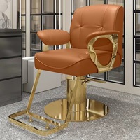 Fauteuil de Barbier Haut de Gamme pour Salon de Coiffure, Inclinable et Rotatif, Chaise de Rasage et de Coiffure pour Barbier