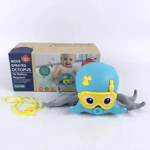 卸売 ベビーバス浴槽おもちゃ-Tiktokホットウォーキングプラスチック時計仕掛けタコ水泳ベビーバスタブおもちゃ
