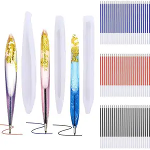 El yapımı silikon döküm kalıpları için epoksi kalemler DIY zanaat reçine tükenmez kalem kalıp ev dekorasyon yapma aracı