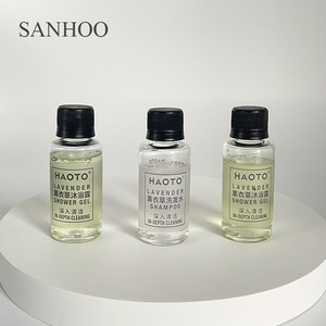 SANHOO Hôtel Fourniture Jetable En Gros <span class=keywords><strong>Pas</strong></span> <span class=keywords><strong>Cher</strong></span> Salle De Bains Hôtel Articles De Toilette Shampooing et Après-shampooing Hôtel De Luxe Commodités - Product Image 5