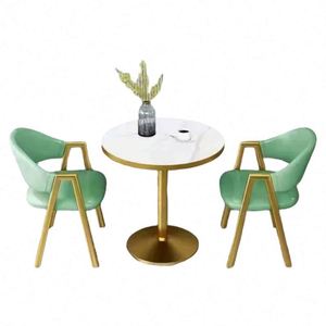 Muebles Comerciales Personalizados de Estilo Nórdico, Mesa de Café de Metal para Cafetería, Comida Rápida, Restaurante - Product Image 4