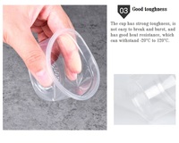 Gobelet à boire rond jetable en plastique PP transparent personnalisable avec couvercles style simple paroi pour servir la sauce soja