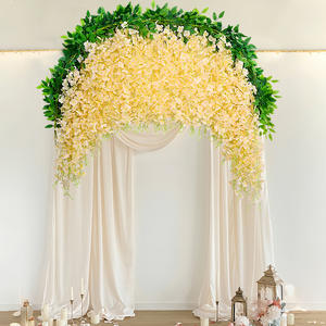 Guirnalda <span class=keywords><strong>de</strong></span> Flores <span class=keywords><strong>de</strong></span> Glicinia <span class=keywords><strong>de</strong></span> Seda Artificial <span class=keywords><strong>de</strong></span> Alta Calidad, Ecológica, Reutilizable, Decoración para Colgar en <span class=keywords><strong>la</strong></span> Pared, para Bodas - Product Image 6