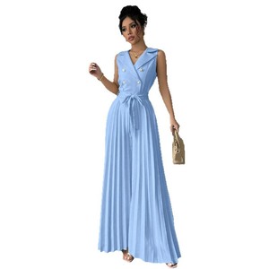 Ropa de Mujer para Importación y Exportación 2025: Mono Estilo <span class=keywords><strong>Traje</strong></span> <span class=keywords><strong>con</strong></span> Cuello de Blusa y Lazo, Estilo Maduro y Ligero - Product Image 5