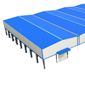 Garage préfabriqué moderne ignifuge en acier métallique, atelier certifié ASTM, structure à longue portée, poutre en acier solide en forme de H - Product Image 3