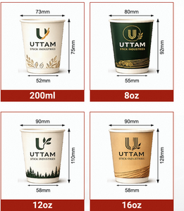 Gobelets en papier à double paroi de qualité supérieure, isolés pour boissons chaudes, pour café, thé, restauration, disponibles en grande quantité - Product Image 6