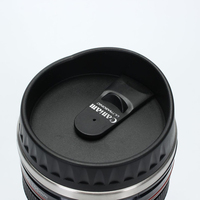 Tasse à café personnalisée sans BPA en acier inoxydable avec objectif de caméra à double paroi