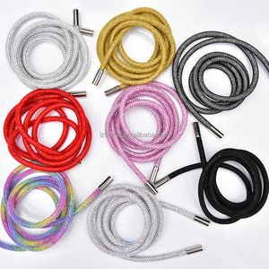 Cristal brillant strass cordon de serrage pour <span class=keywords><strong>pull</strong></span> à capuche pantalon ceinture tuyau en caoutchouc diamant corde avec <span class=keywords><strong>maille</strong></span> bricolage vêtements accessoires - Product Image 2