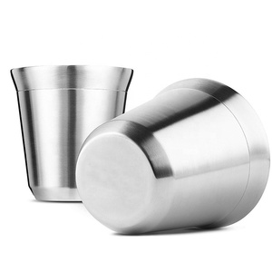 Klassisches Design Doppelwandiger Isolierter Edelstahl 304 Tragbarer Becher für Kaffee Tee Milch Bier Party-Becher/Kapsel-Set - Product Image 2