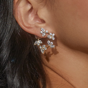 Gemnel 925 Silver Vine <b>Necklace</b> with <b>Delicate</b> Patterns Rainbow Gemstones Romantic Sparkle Adjustable Jewelry Set - Product Image 2