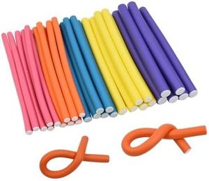 Vente directe usine – Bigoudis sans chaleur de 24 cm de long, outils de coiffure DIY, rouleaux à cheveux en éponge souple torsadée - Product Image 1