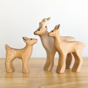 Hölzernes Reh-Tierfigur Bastelset Wohnzimmer Regal Dekoration Kleinkind Lernspielzeug DIY Malerei Spielzeug - Product Image 6