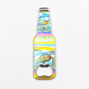 Магнит-открывалка для бутылок с логотипом на заказ, металлический, с фольгированным тиснением, сувенир для туристов из пляжного города - Product Image 6