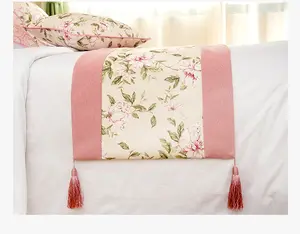 Полиэстер, китайский стиль, розовая печать, e cuscini, постельные шарфы и бегунки, наборы для отелей