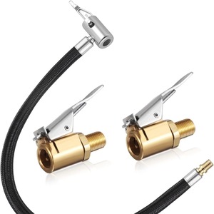 Adaptador de manguera para inflar neumáticos, 35 cm, válvula de 8 mm, conector de aire para inflador de neumáticos de coche, para neumáticos sólidos. - Product Image 1