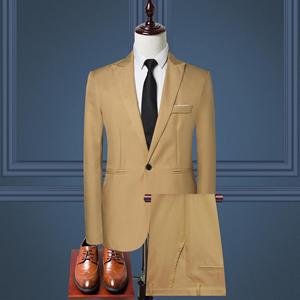 Nuevo Conjunto de Traje para <span class=keywords><strong>Hombre</strong></span>, Estilo Slim Fit, Chaqueta y Pantalones, Ideal para Bodas - Product Image 1