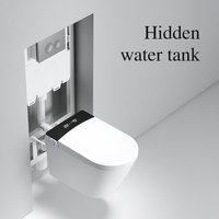Retour à la salle de bain murale en céramique capteur de toilette intelligent électrique intelligent automatique suspendu au mur toilette intelligente