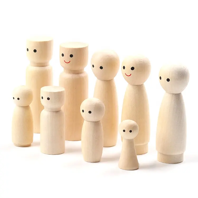 Ornements de marionnettes peints créatifs Offre Spéciale poupée kokeshi en bois peinte à la main