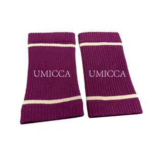 Umicca venta al por mayor de nylon elástico transpirable banda para el sudor absorbente deporte muñequera con logotipo personalizado