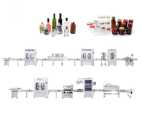 Machine automatique de remplissage, de bouchage et d'étiquetage de boissons pour bouteilles et bocaux en verre - Haute précision, contrôlée par PLC, volume réglable