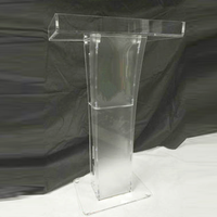 Lanterne d'église transparente en acrylique, plate-forme en plexiglas