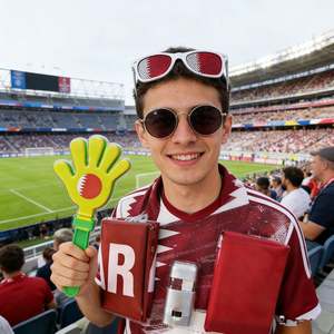 Kit de Supporter Personnalisé Coupe de Football 2026 - Ensemble Complet pour Supporters de Football avec Écharpe et Lunettes pour les Fans des États-Unis et du Canada - Product Image 2