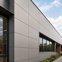 Panneaux composites en aluminium modernes résistants aux intempéries de 4 mm, revêtement PVDF, écologiques, ignifuges classe A, revêtement mural extérieur