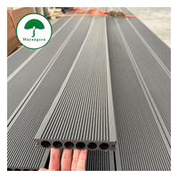 En stock, planches de terrasse en composite WPC classiques à rayures verticales, antidérapantes, anti-insectes, 25 mm, pour parc